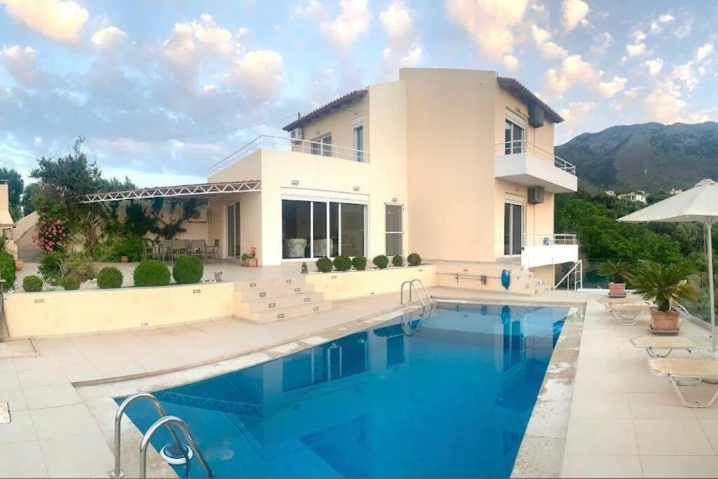 Villa Vuna - Private Pool -Sea View 하니아 외부 사진