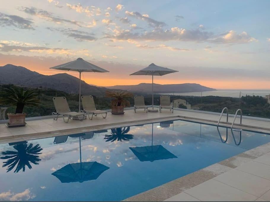 Villa Vuna - Private Pool -Sea View 하니아 외부 사진